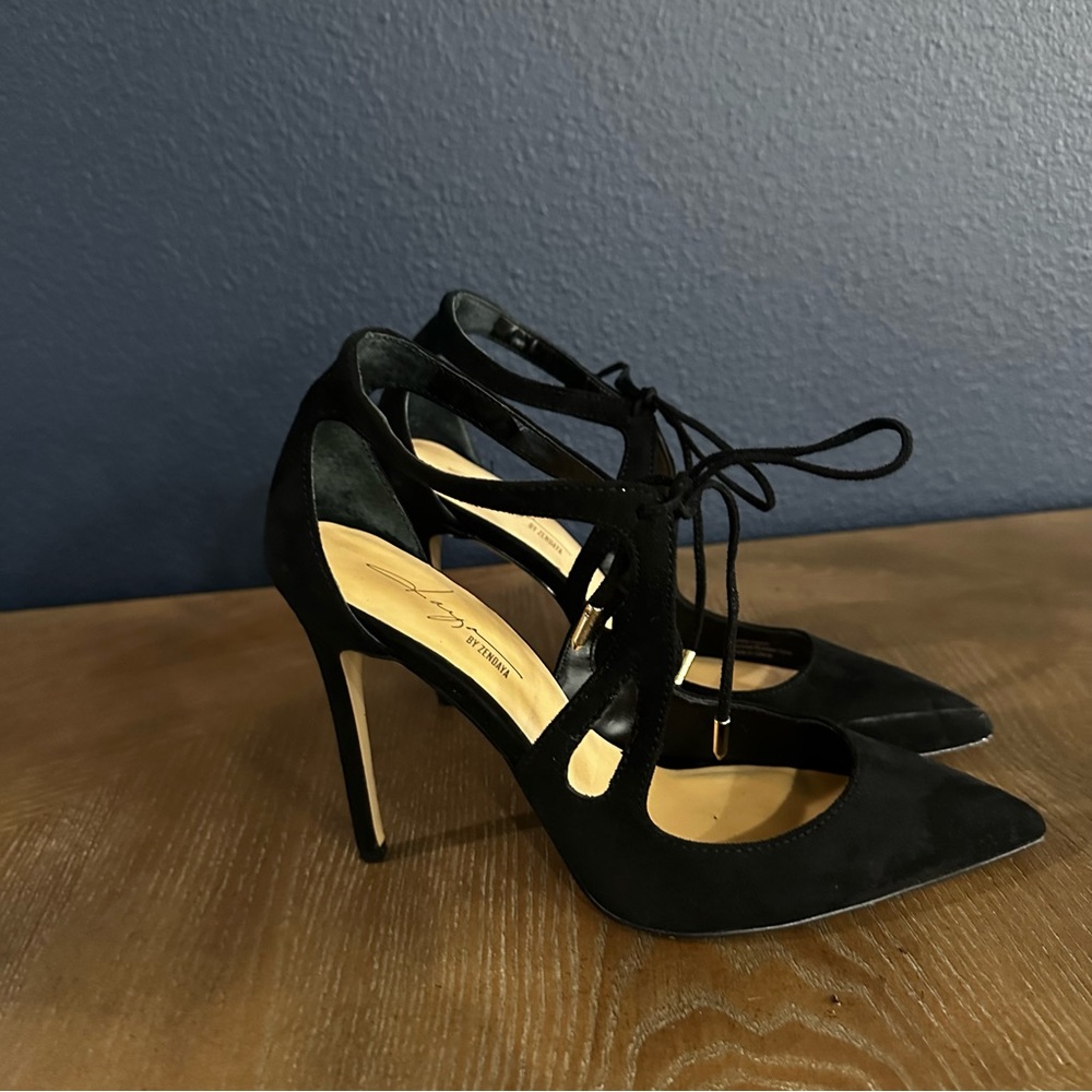 Laya by Zendaya AARON women black heels size 8